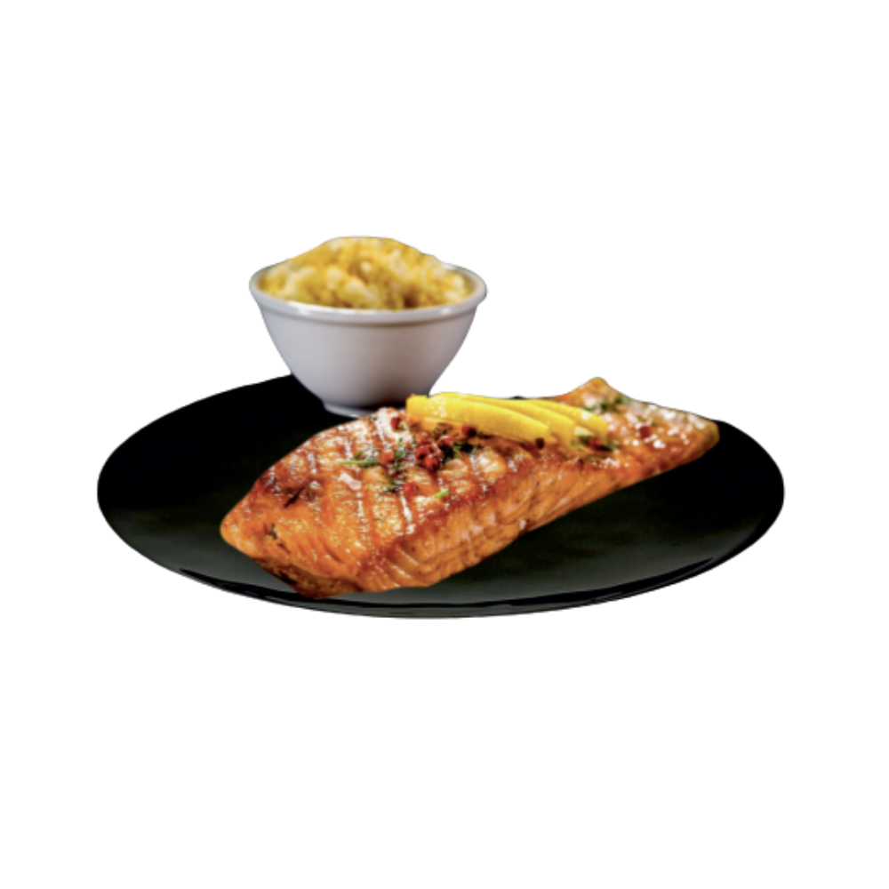 40 Salmon Steak with Passion Fruit Sauce